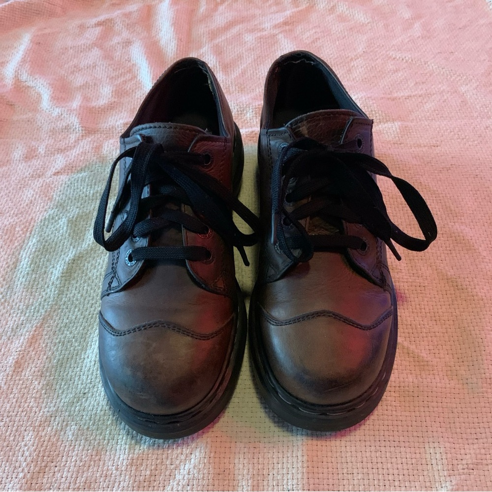 Vintage Dr Martens AirWair 8651 Brown Leather Oxford 90’s Chunky Y2k Indie sz 6